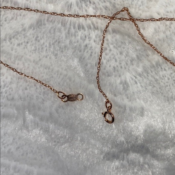 Solid 14k Rose Gold Cross Necklace - Picture 3 of 5